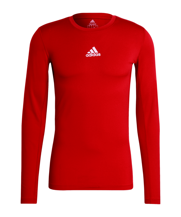 adidas Techfit Shirt langarm Rot - rot