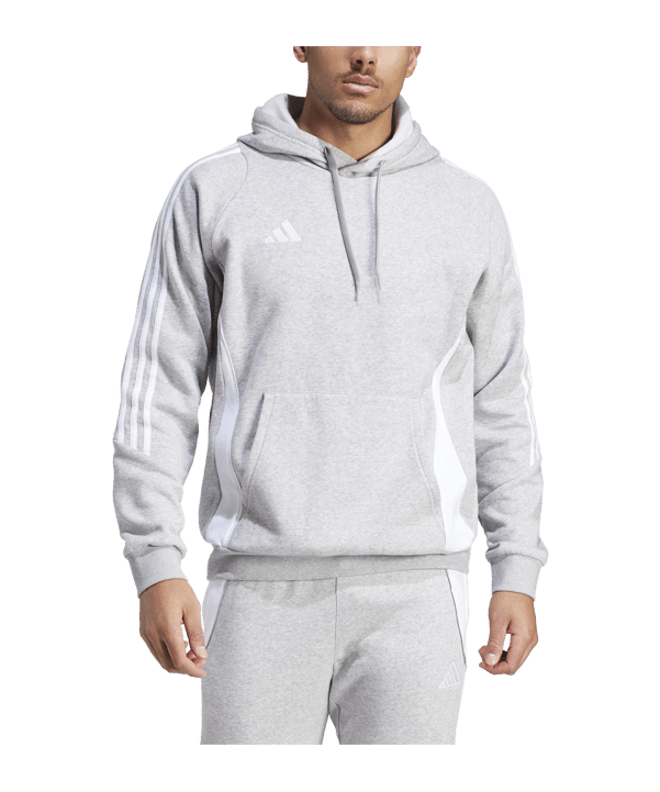 adidas Tiro 24 Hoody Grau Weiss - grau