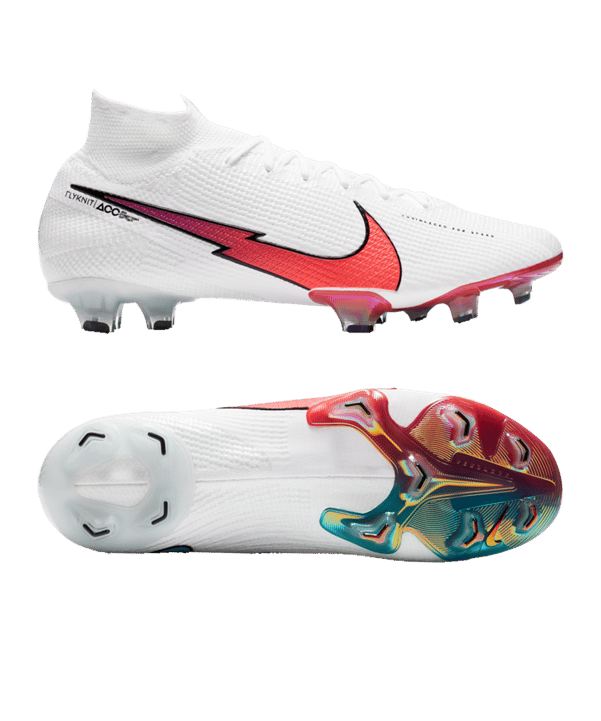 Nike Mercurial Superfly VII Flash Crimson Elite FG Weiss F163 - weiss