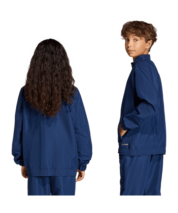 adidas Entrada 26 Präsentationsjacke Kids Dunkelblau - weiss
