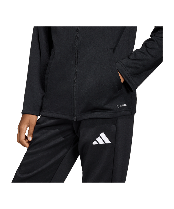 adidas Entrada 26 Trainingsjacke Kids Schwarz - schwarz
