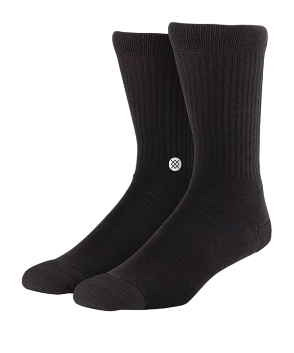 Stance Uncommon Solids Icon Socks 3er Pack Schwarz - schwarz