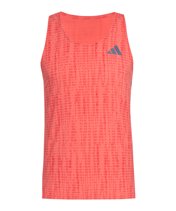 adidas Adizero Running Singlet T-Shirt Rot - rot