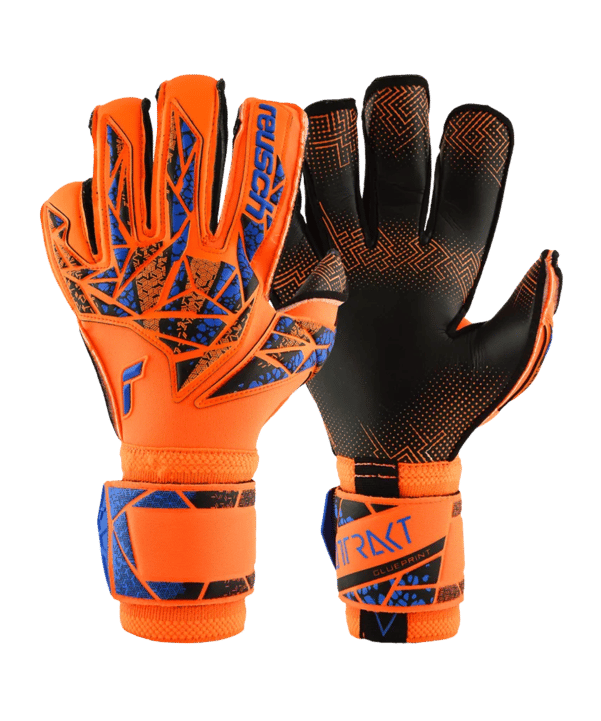Reusch Attrakt Gold X Evolution GluePrint TW-Handschuhe Night Spark 2024 Orange Blau F2211 - orange