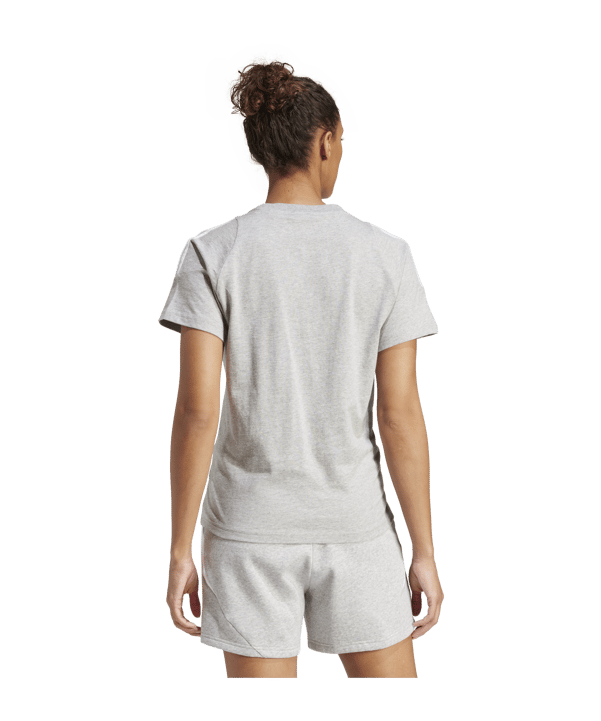 adidas Tiro 24 T-Shirt Damen Grau Weiss - grau