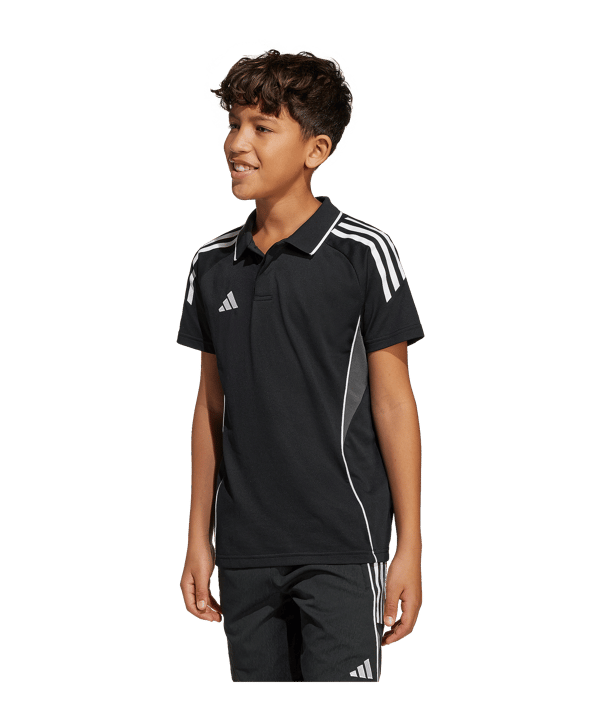 adidas Tiro 25 Competition Polo Kids Schwarz - schwarz