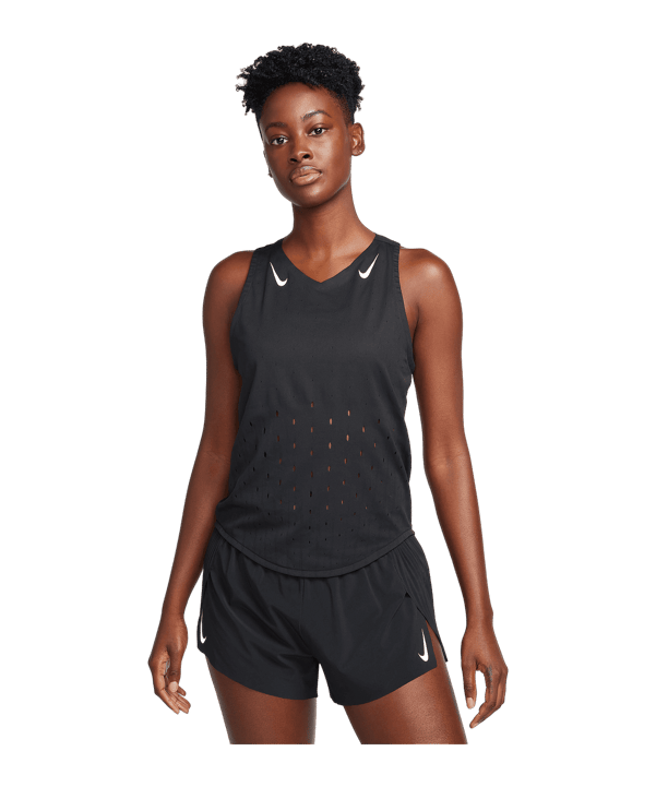 Nike AeroSwift Running Singlet Damen Schwarz F010 - schwarz