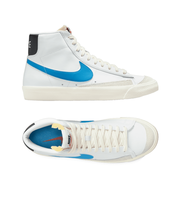 Nike Blazer Mid 77 Vintage Weiss Blau F118 - weiss