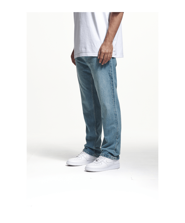 2Y Studios Gabrie Basic Straight Jeans Hose Blau - blau