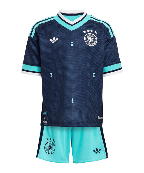 adidas DFB Deutschland Trikot Set Away WM 2026 Kids Blau - blau