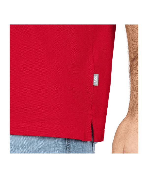 JAKO Doubletex Polo Rouge C100 - rouge