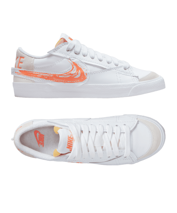 Nike Blazer Low 77 Jumbo Weiss Orange F100 - weiss