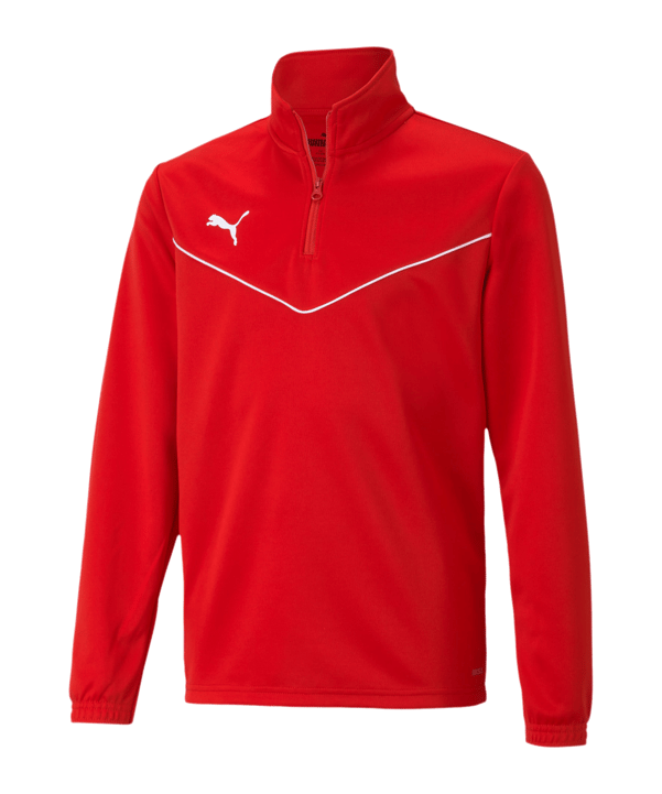 PUMA teamRISE HalfZip Sweatshirt Kids Rot F01 - rot