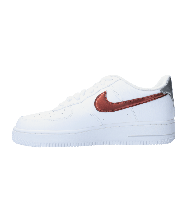 Nike Air Force 1 07 Weiss Rot Grau F100 - weiss