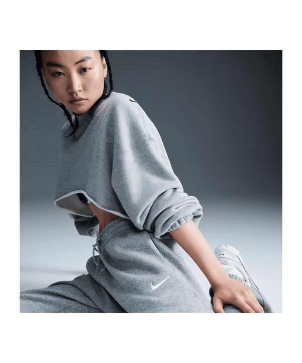 Nike Phoenix 2 Fleece Jogginghose Damen Grau F063 - grau