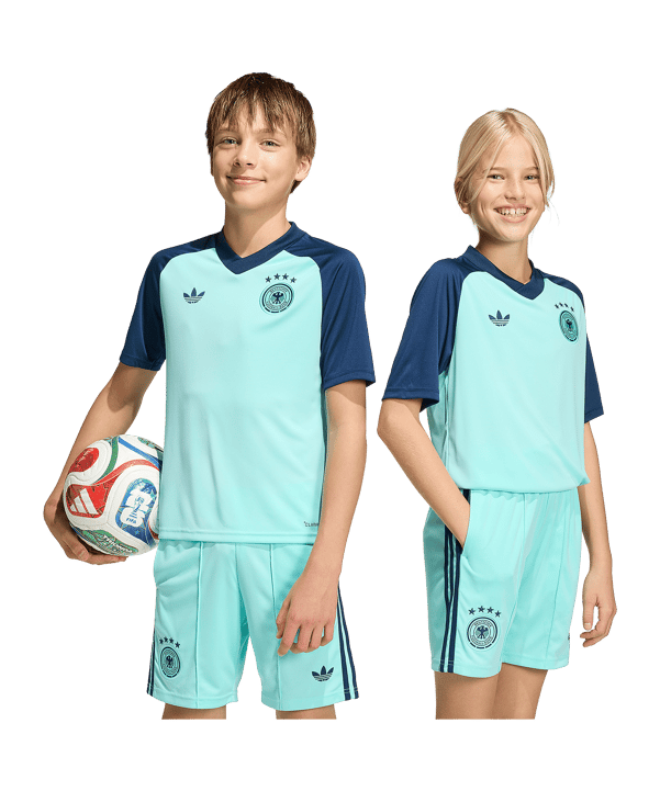 adidas DFB Deutschland Prematch Trikot Away WM 2026 Kids Türkis - tuerkis