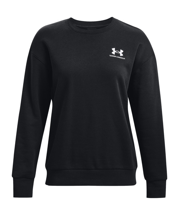 Under Armour Ess Fleece Sweatshirt Damen Schwarz - schwarz