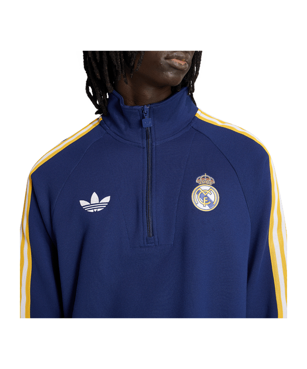 adidas Real Madrid Originals Zip Top Dunkelblau