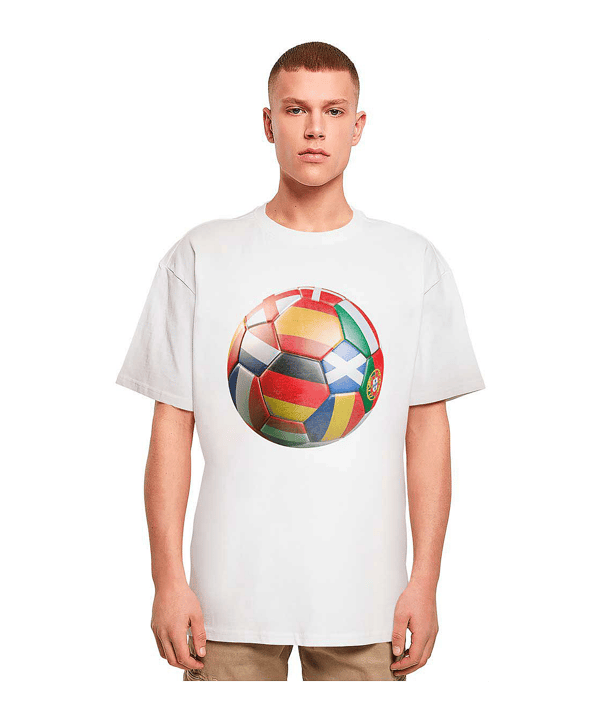 Mister Tee FootballS Coming Home Europe Tour Oversize T-Shirt Weiß - weiss