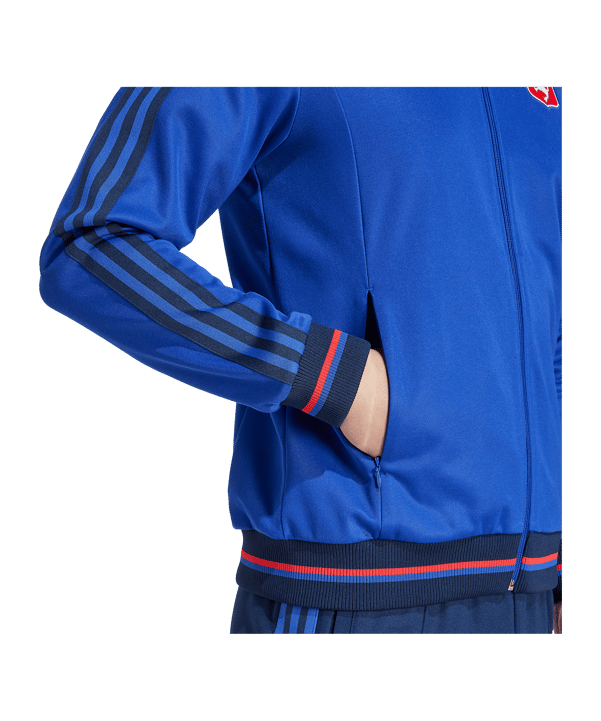 adidas Olympique Lyon 75 TT Trainingsjacke Blau - blau