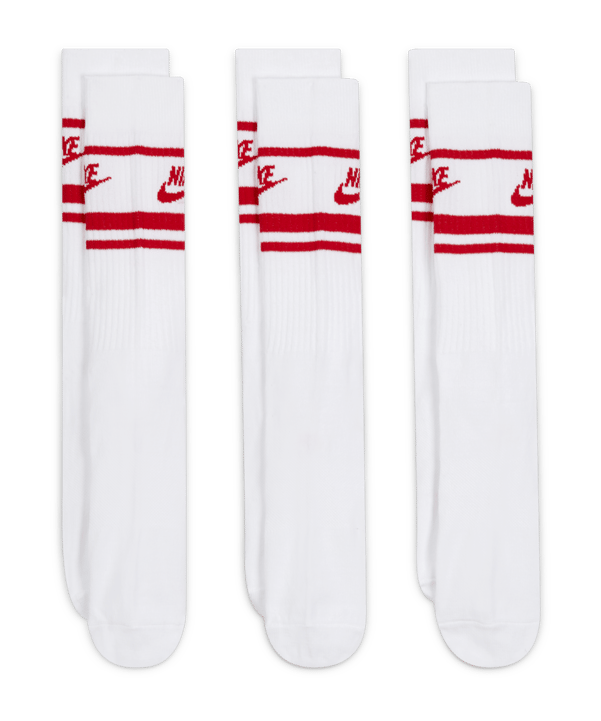 Nike Essential Crew Stripe Socken 3er Pack F102 - weiss