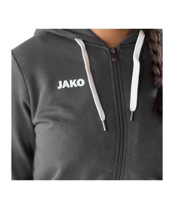 JAKO Base Giacca con cappuccio Donna Grigio C021 - grigio