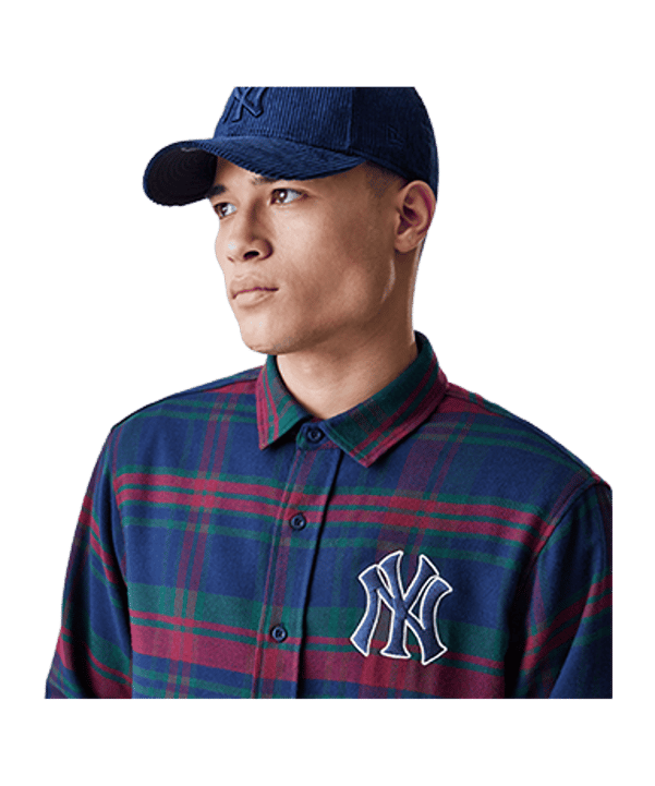 New Era MLB Check New York Yankees Hemd Blau - blau