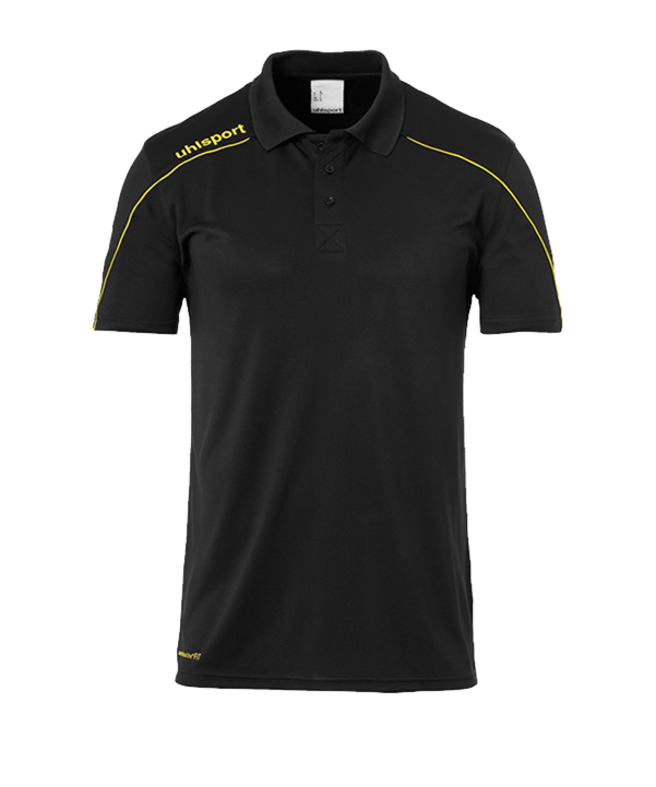 uhlsport Stream 22 Poloshirt Schwarz Gelb F23 - schwarz