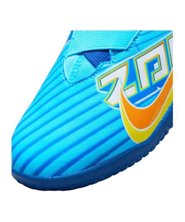 Nike Jr Air Zoom Mercurial Superfly IX Academy IC Halle Mbappe Signature Kids Blau F400 - blau