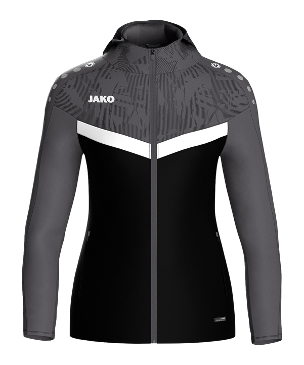 JAKO Iconic Kapuzenjacke Damen Schwarz F801 - schwarz