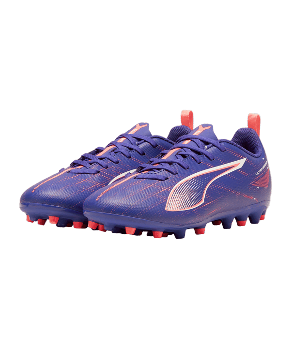 PUMA ULTRA 5 Play MG Formula Jr Kids Lila Weiss F01 - rosa