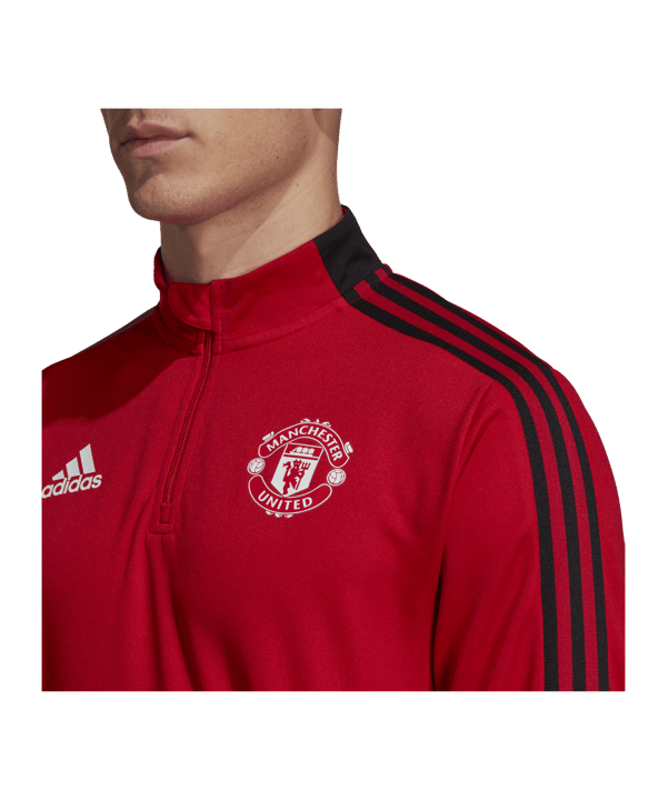 adidas Manchester United HalfZip Sweatshirt Rot - rot