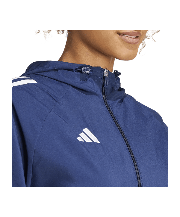 adidas Tiro 24 Windbreaker donna blu bianco - blu