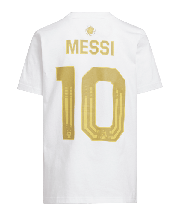 adidas Messi T-Shirt Kids Weiß - weiss