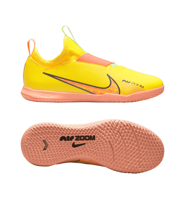 Nike Jr Air Zoom Mercurial Vapor XV Academy IC Halle Kids Gelb Lucent Rosa F780 - gelb