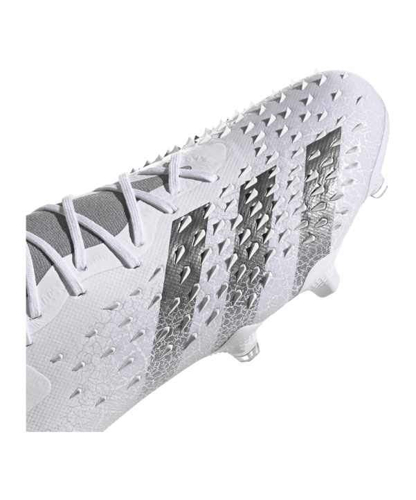 adidas Predator FREAK.1 FG White Spark Weiss Grau Rot - weiss