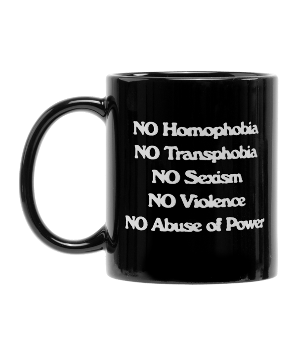 Obey Protest Kaffee Tasse Schwarz Weiss - schwarz