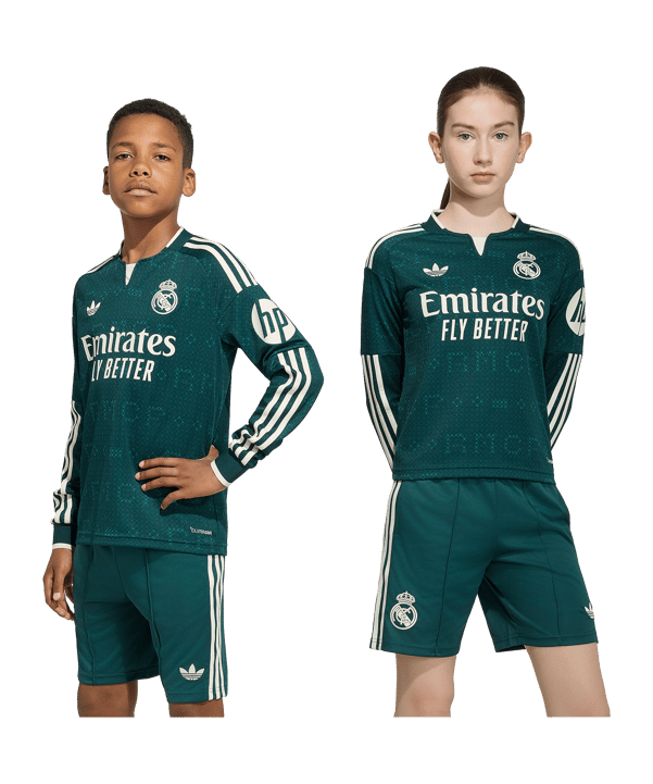 adidas Real Madrid Maillot à manches longues Away 2026/2027 Enfants Vert - vert