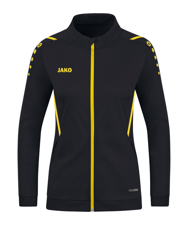 JAKO Challenge Polyesterjacke Damen Gelb F803 - schwarz