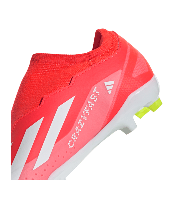 adidas X Crazyfast League LL FG Kids Energy Citrus Rot Weiss Gelb - rot