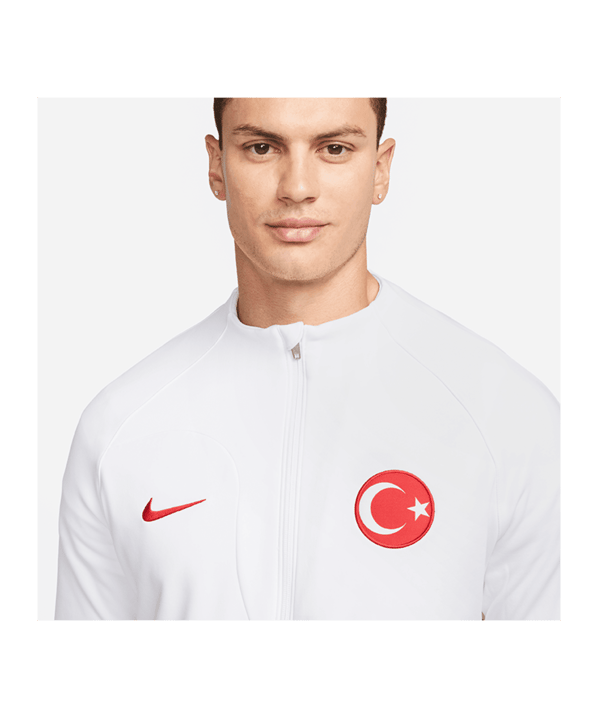Nike Türkei Academy Trainingsjacke Weiss Rot F100 - weiss
