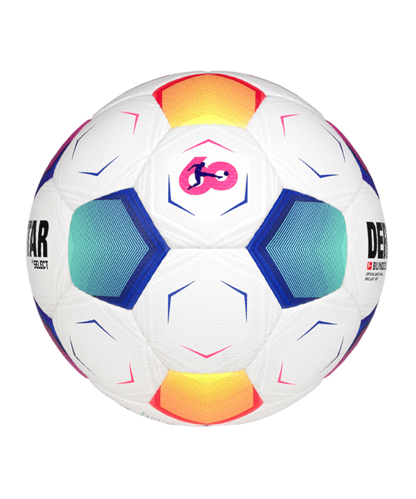 Derbystar Bundesliga Brillant APS v23 Spielball 2023/2024 Weiss Pink Türkis F023 - weiss