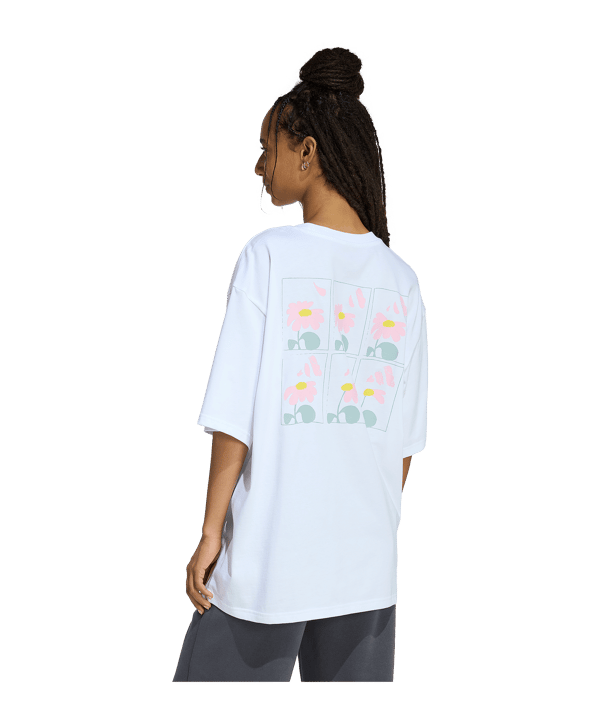 adidas Sodt Side Oversized T-Shirt Damen Weiß - weiss
