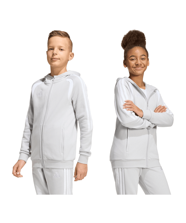 adidas Tiro 26 League Kapuzenjacke Kids Grau - grau