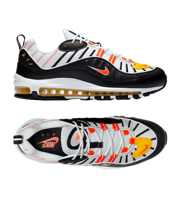 Nike Air Max 98 Sneaker Schwarz Weiss F016 - schwarz