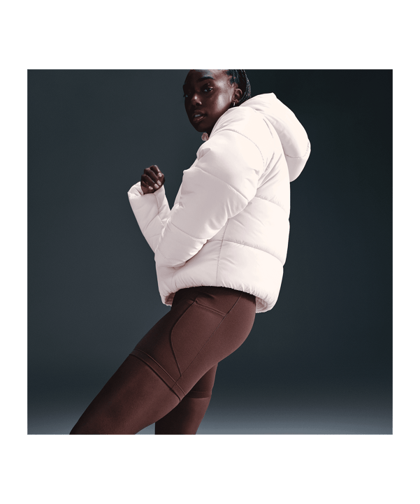 Nike Synthetic Puffer Jacke Damen Beige F104 - beige