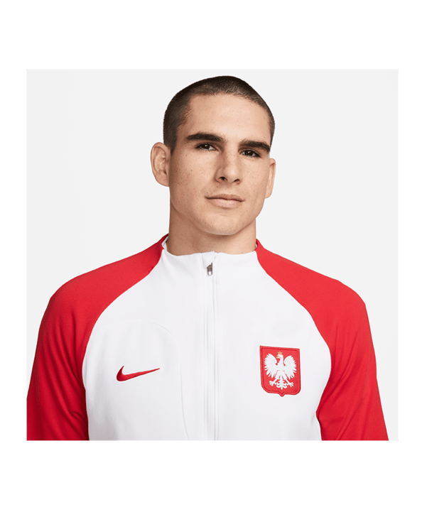 Nike Polen Trainingsjacke Weiss Rot F100 - weiss