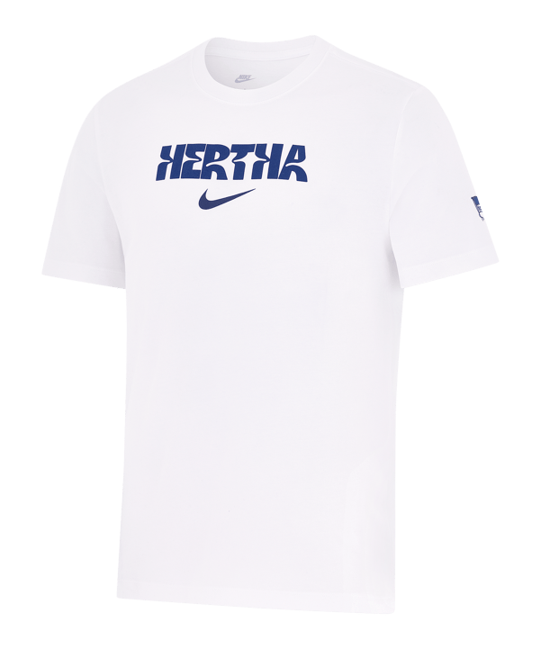 Nike Hertha BSC Crest T-Shirt Weiss Blau F100 - weiss