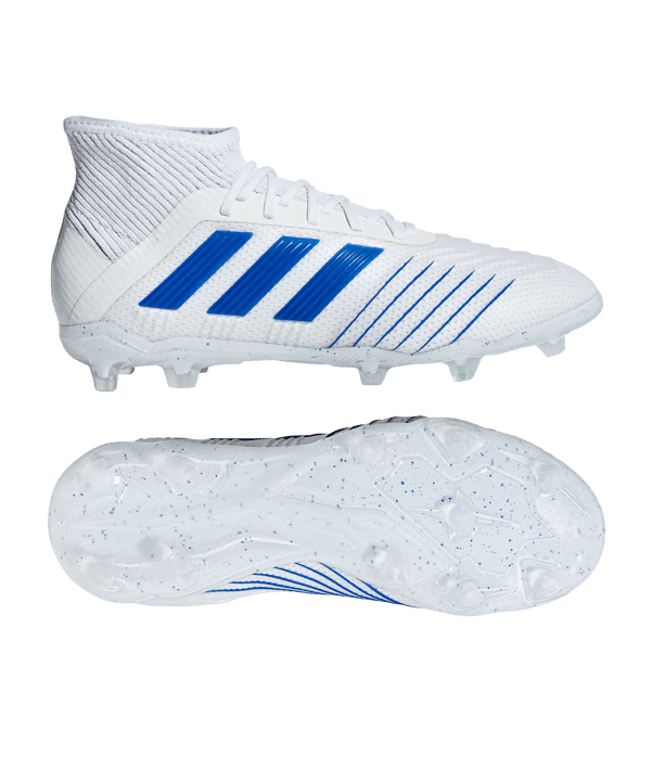 adidas Predator Virtuso 19.1 FG J Kids Weiss Blau - weiss