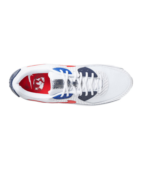 Nike Air Max 90 Weiss Rot F100 - weiss